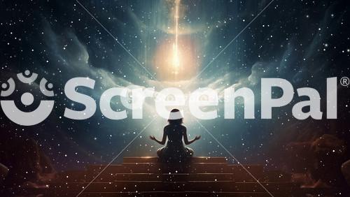 Woman Meditating And Reacher A Higher Dimension And A Conscious And Mindful State Of Mind Animation Effect